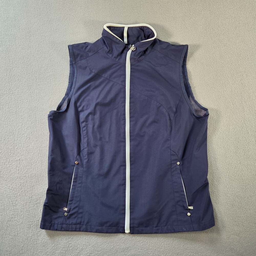 Lauren Ralph Lauren Jacket Womens Large Navy Vest Nylon Athletic Golf Sport